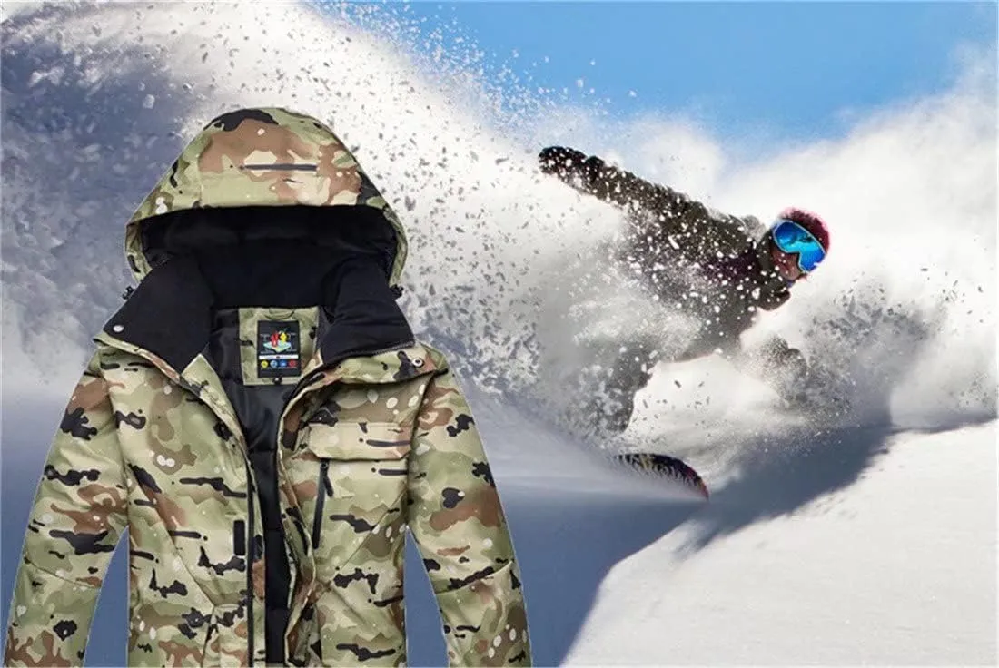 Men's Ski Jacket Waterproof Mountain Snowboarding Jackets Warm Snow Coat Winter Raincoat Windbreaker