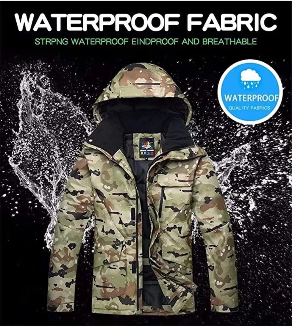 Men's Ski Jacket Waterproof Mountain Snowboarding Jackets Warm Snow Coat Winter Raincoat Windbreaker