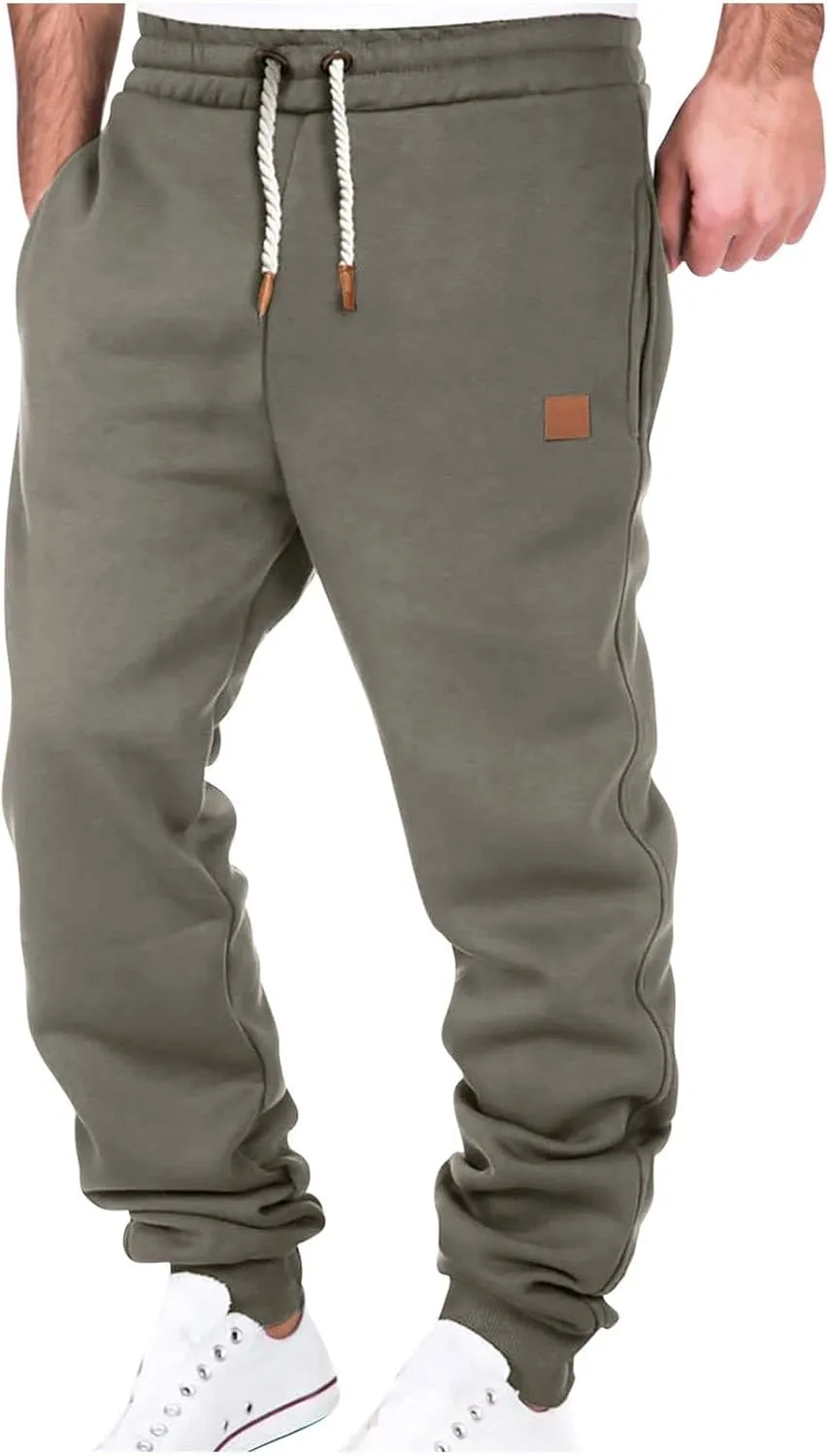 Men's Sweatpant Lightweight Drawstring Fashion Casual Joggers for Men Outdoor Sports Athletic Work Pants