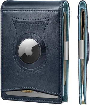 Mens Wallet For Airtag or Standard Use,KEMISANT Slim Front Pocket Wallet for Gift Men 11 Cards RFID Blocking