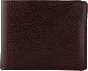 Mens Wallet Full Grain Genuine Leather Slim Minimalist Front Pocket Bifold Soft Nappa RFID Protection Gemini Brown