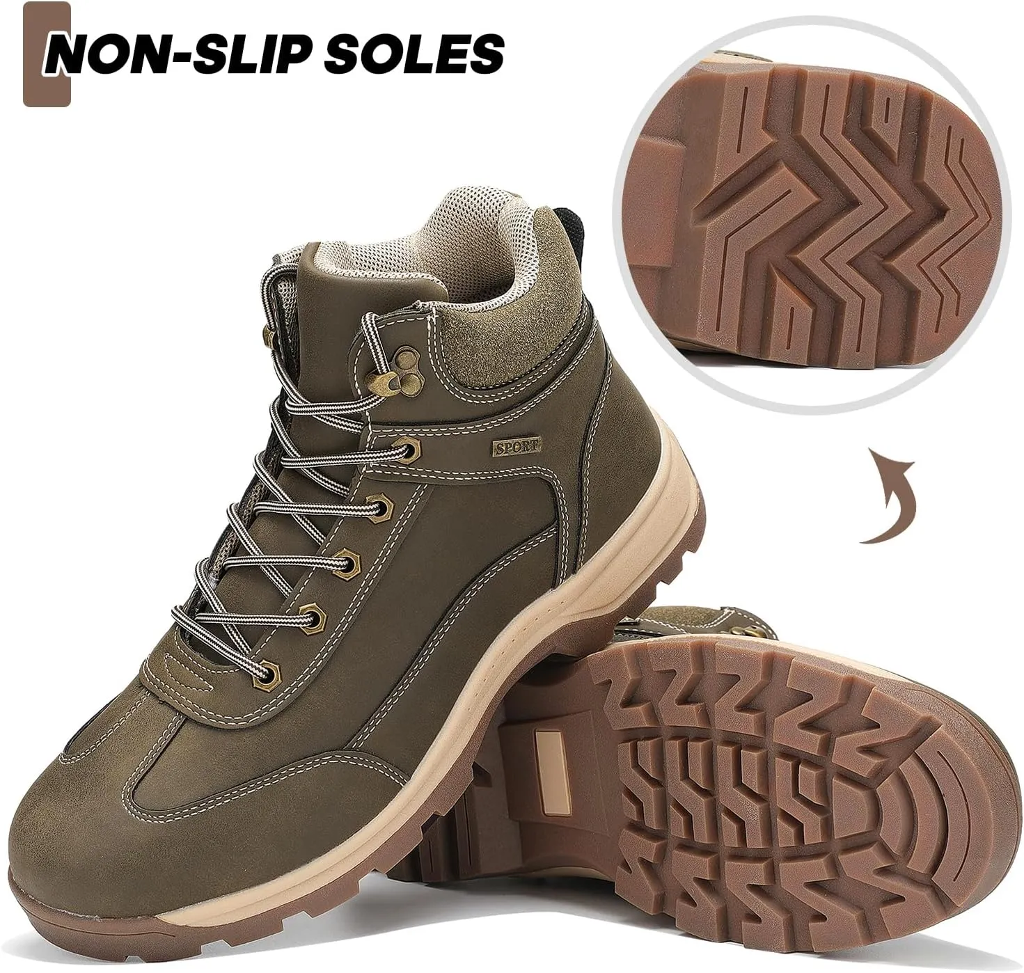 Men's Waterproof Hiking Boots Outdoor Hiking Shoes Trekking Backpacking Mountaineering Boots
