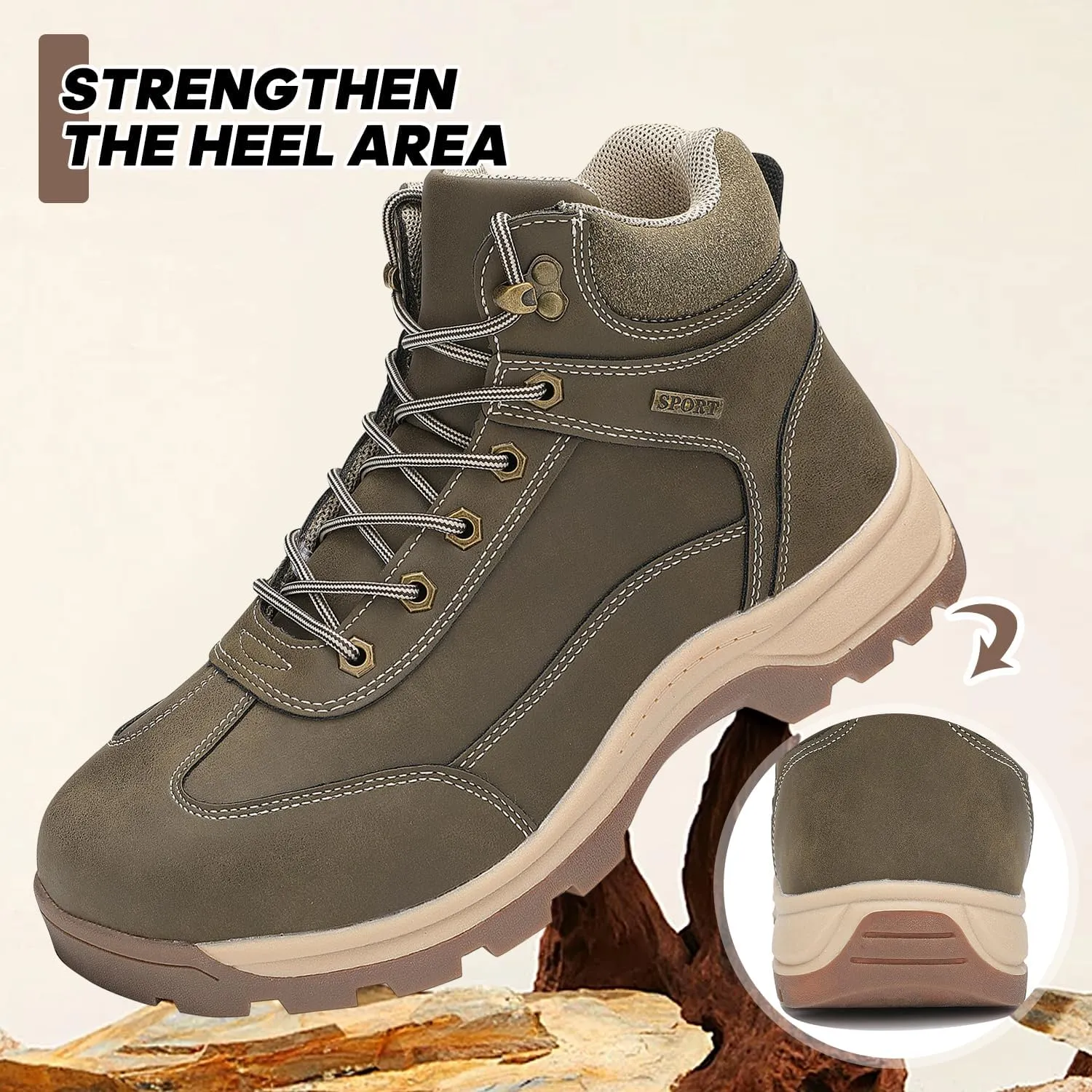 Men's Waterproof Hiking Boots Outdoor Hiking Shoes Trekking Backpacking Mountaineering Boots