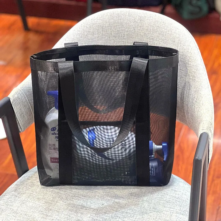 Mesh Transparent Cutout Wash Large Capacity Shopping Mummy Fitness Bags