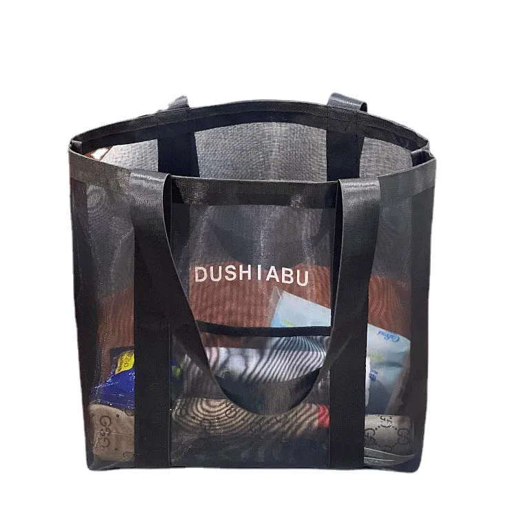 Mesh Transparent Cutout Wash Large Capacity Shopping Mummy Fitness Bags