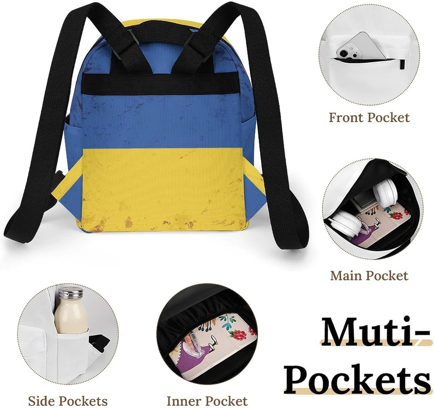 Mini Backpack Purse for Women Ukraine Country Flag (2) Backpack Shoulder Bag