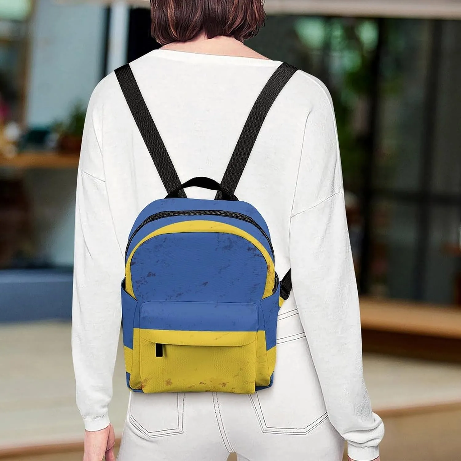 Mini Backpack Purse for Women Ukraine Country Flag (2) Backpack Shoulder Bag