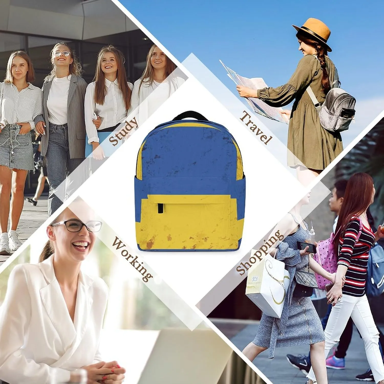Mini Backpack Purse for Women Ukraine Country Flag (2) Backpack Shoulder Bag