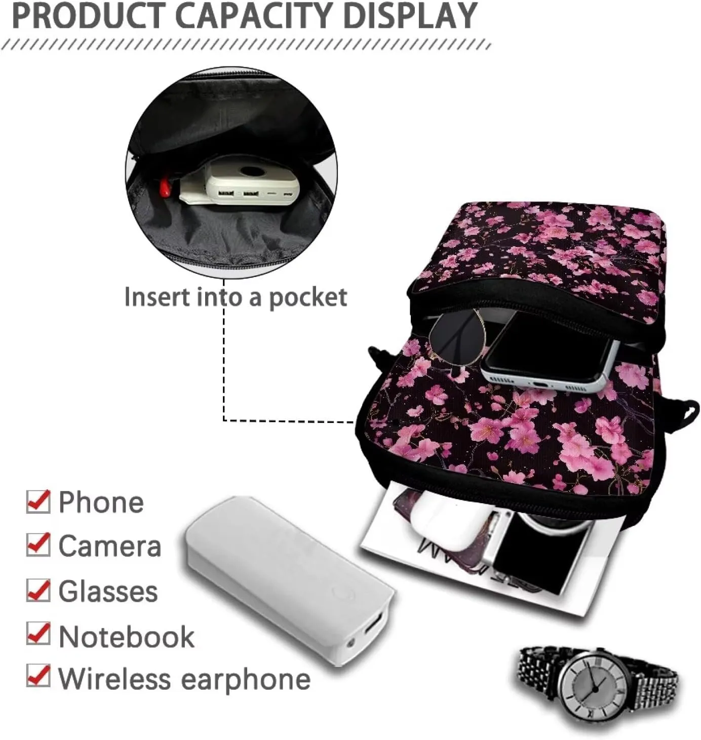 Mini Crossbody Bags for Women Lightweight Messenger Bag Small Phone Purses Cute Sling Bag