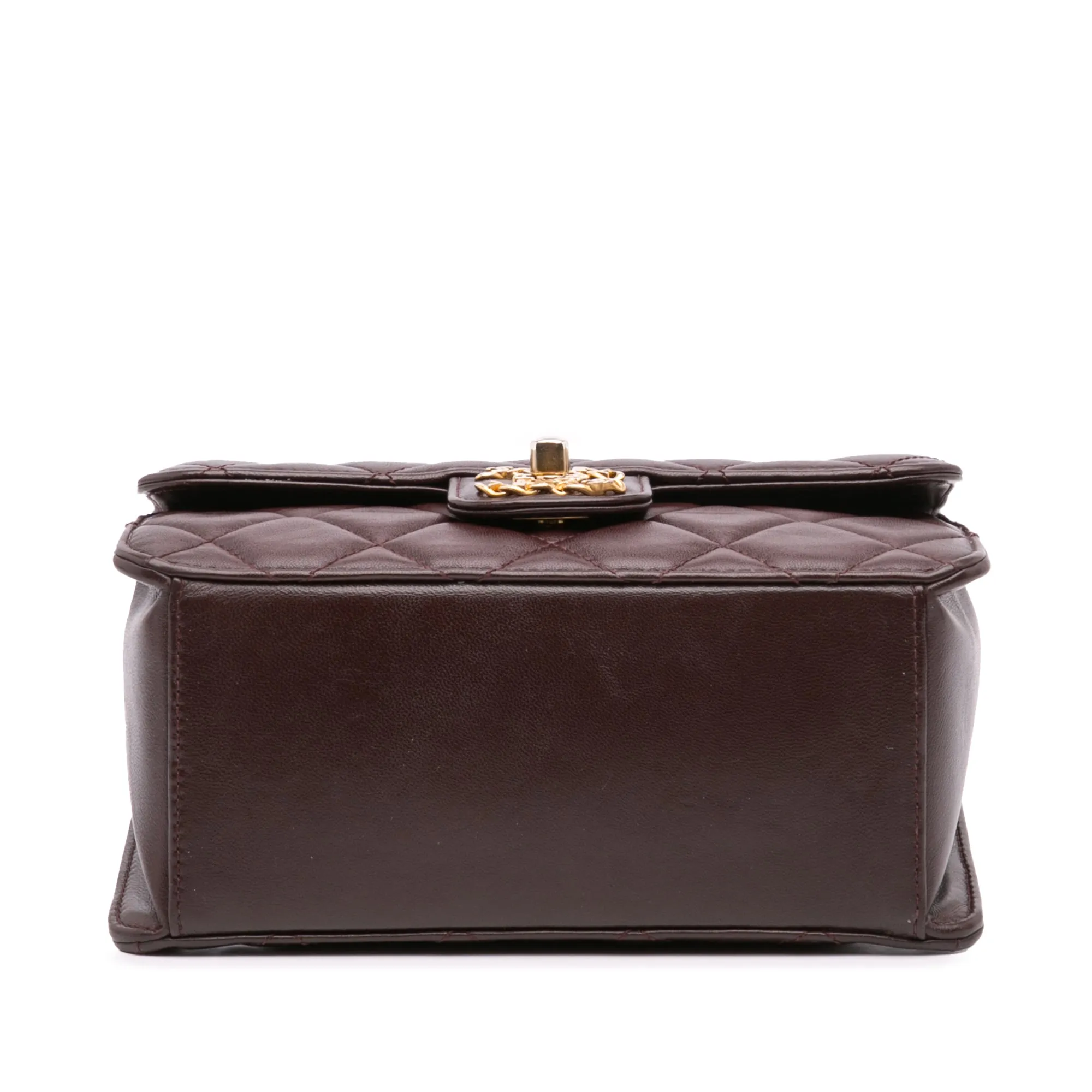Mini Quilted Shiny Lambskin Single Flap
