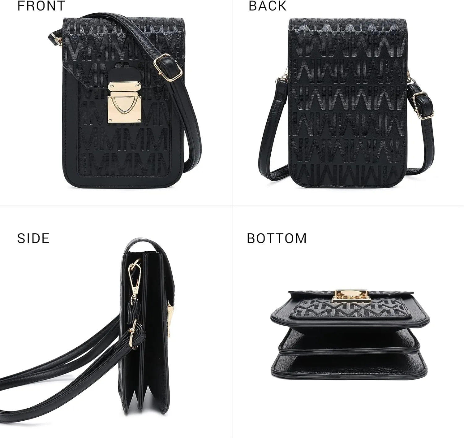 MKP Women Fashion Signature Lightweight Cute Small Crossbody Bags Cell Phone Purse Wallet Shoulder Bag With Snap Closure