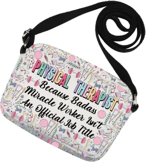 MNIGIU Funny Physical Therapist Gift PT Gift Physical Therapy Crossbody Bag for P T Assistant Physiotherapist
