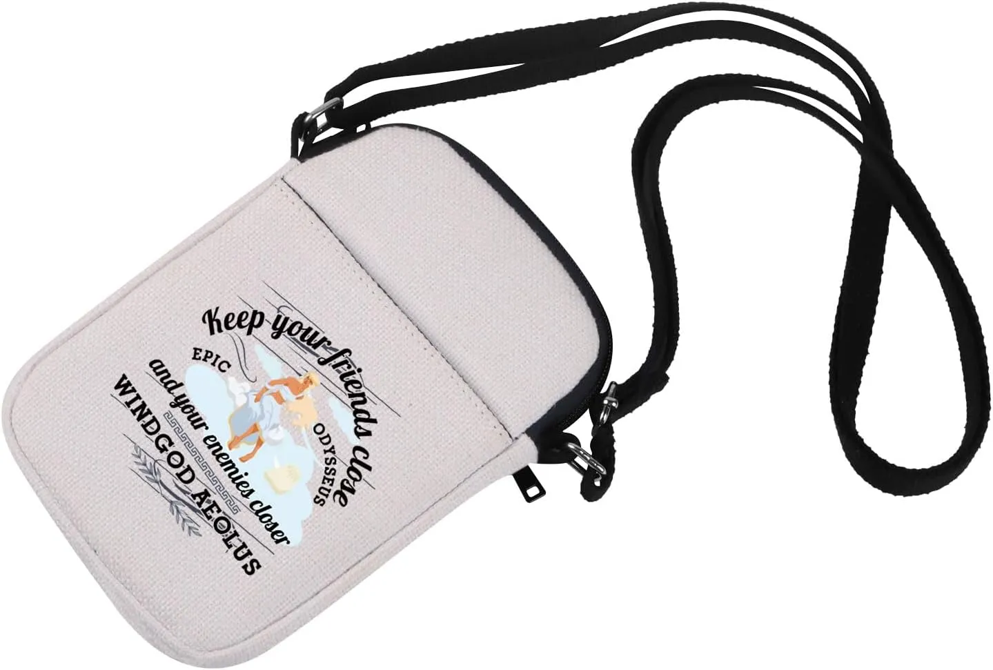 MNIGIU Greek Musical Inspired Greek Gods Gift Keep Your Friends Close Crossbody Bag for Greek Fans