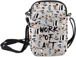 MNIGIU Horror Clown Crossbody Bag Scary Clown Lover Gift Clown Themed Shoulder Bag Horror Movie Fan Gift