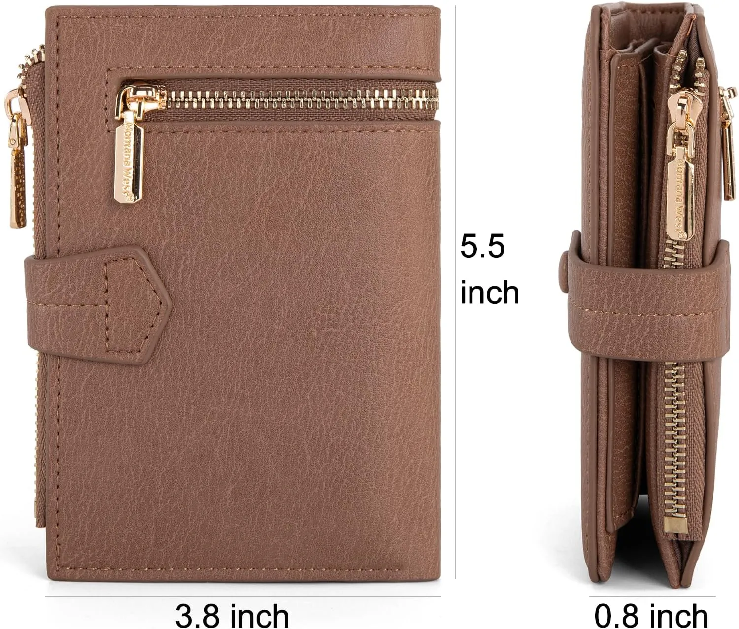 Montana West Small Wallets for Women Bifold Wallet Rfid Blocking small Womens Credit Card Wallet with With Zip Coin Pocket Gifts for Women