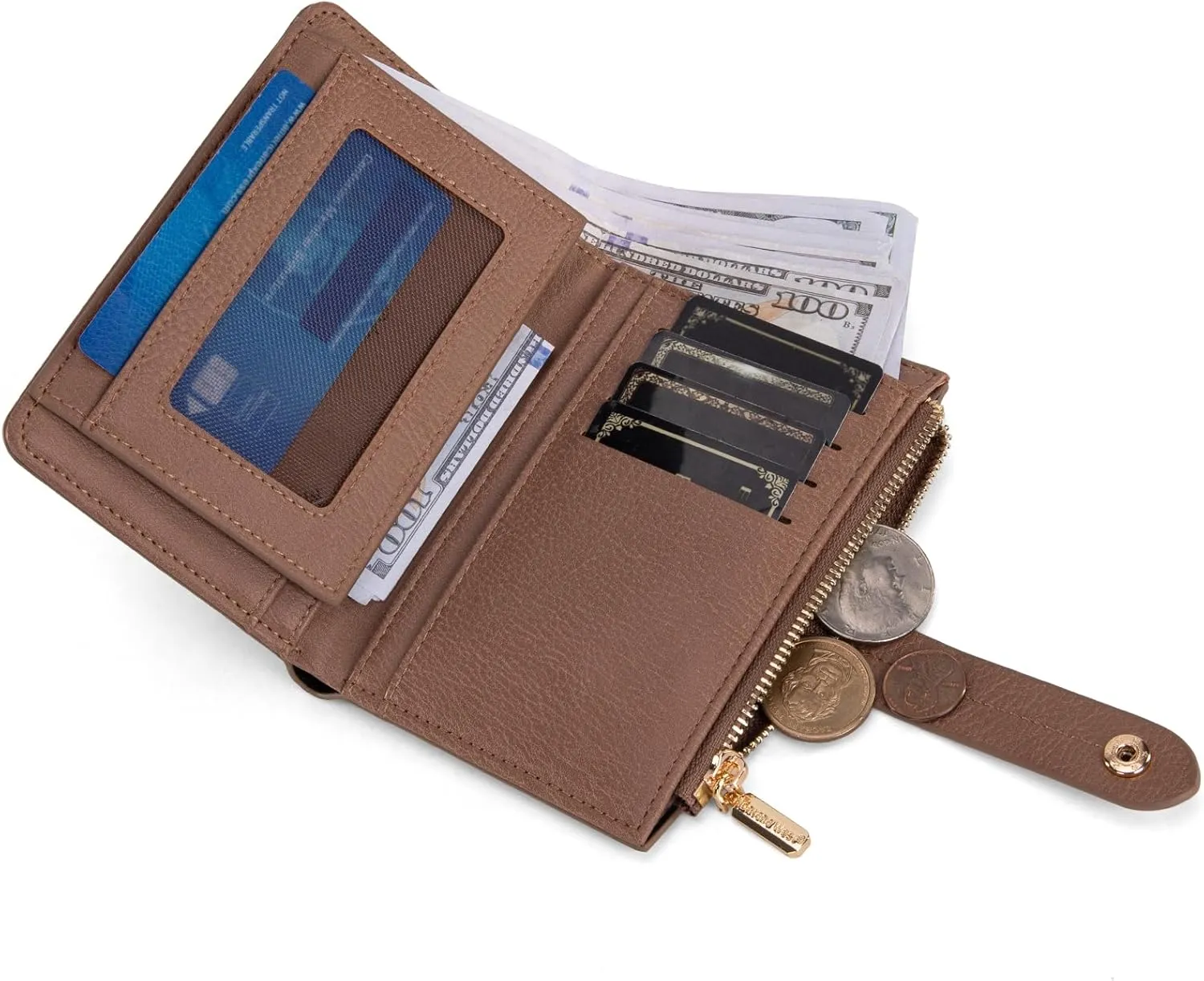 Montana West Small Wallets for Women Bifold Wallet Rfid Blocking small Womens Credit Card Wallet with With Zip Coin Pocket Gifts for Women