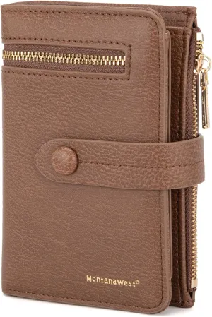 Montana West Small Wallets for Women Bifold Wallet Rfid Blocking small Womens Credit Card Wallet with With Zip Coin Pocket Gifts for Women
