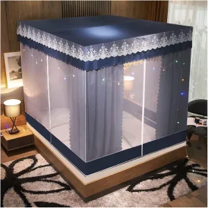Mosquito Net for Dorm, Home Encryption Mosquito Net Cover, Transparent Bedspread, Mosquito Repellent (Grey 4 Foot Bed)