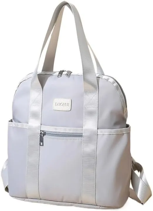 Mother And Baby Mommy Bag Waterproof Cloth Bag Fashionable Mother Out Walking Baby Bag Solid Color Waterproof(CapGrey)