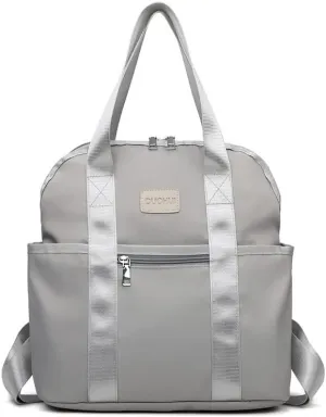 Mother And Baby Mommy Bag Waterproof Cloth Bag Fashionable Mother Out Walking Baby Bag Solid Color Waterproof(CapGrey)
