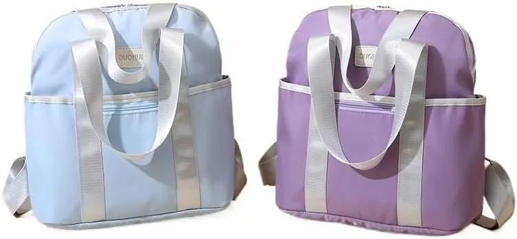 Mother And Baby Mommy Bag Waterproof Cloth Bag Fashionable Mother Out Walking Baby Bag Solid Color Waterproof(CapGrey)