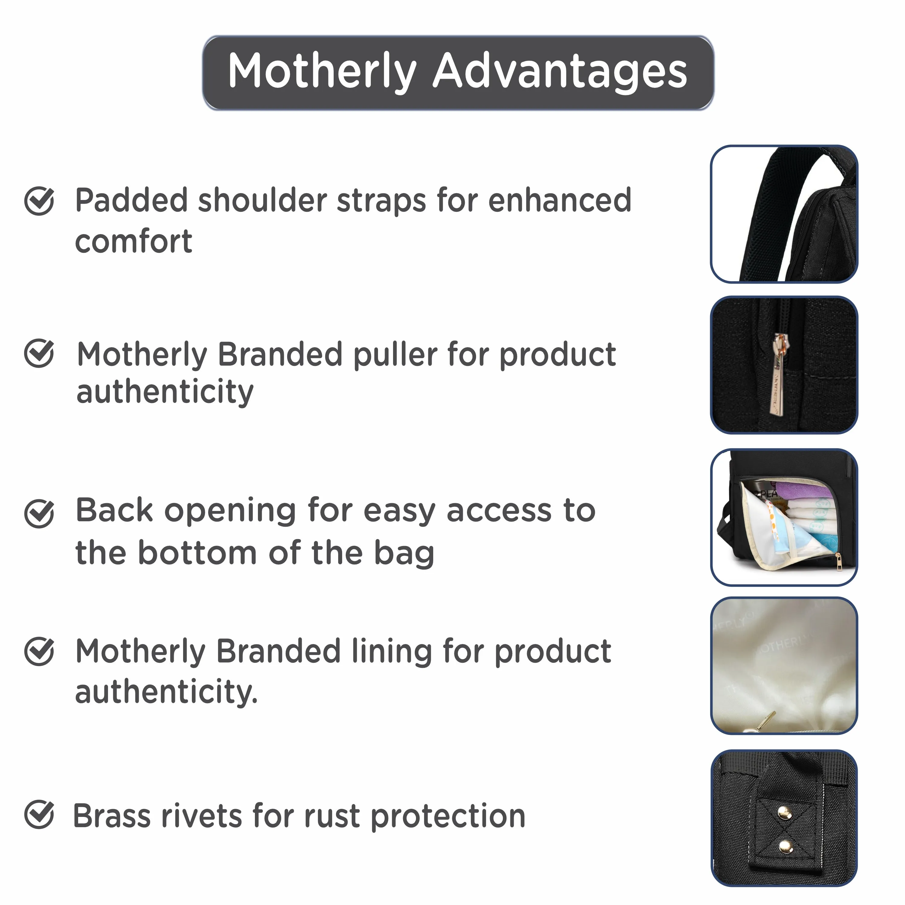 Motherly Everyday Diaper Bag for Mothers for Travel, Maternity Bag for Newborn Baby, Mother Travelling Bag, Multiple Pocket Water Resistant Hospital Bag for moms