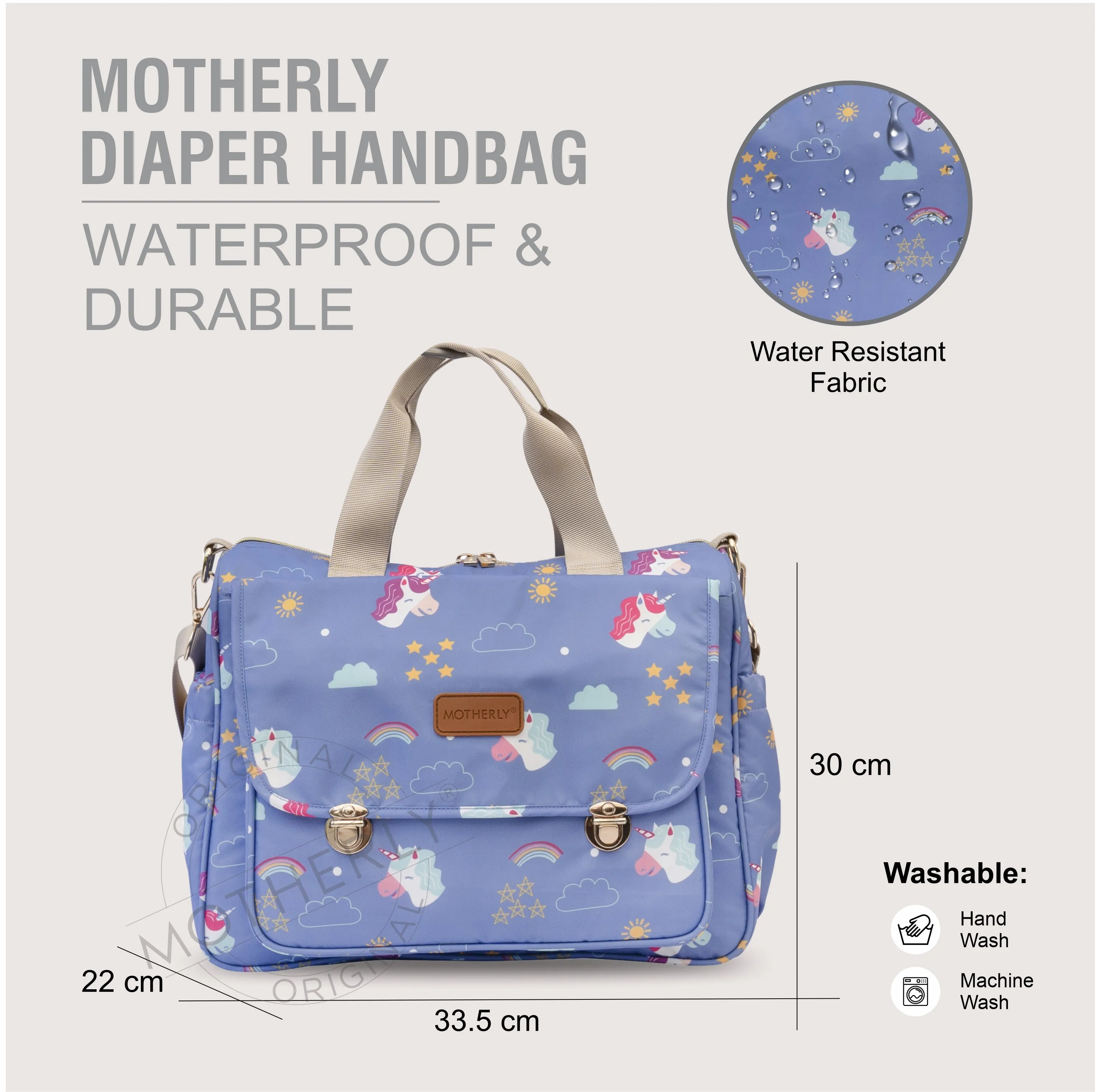Motherly Glory Tote Diaper Bag for Mothers for Travel, Maternity Bag for Newborn Baby, Mothers Travelling Bag, Multiple Pocket Water Resistant Baby Bag, Hospital Bag for moms