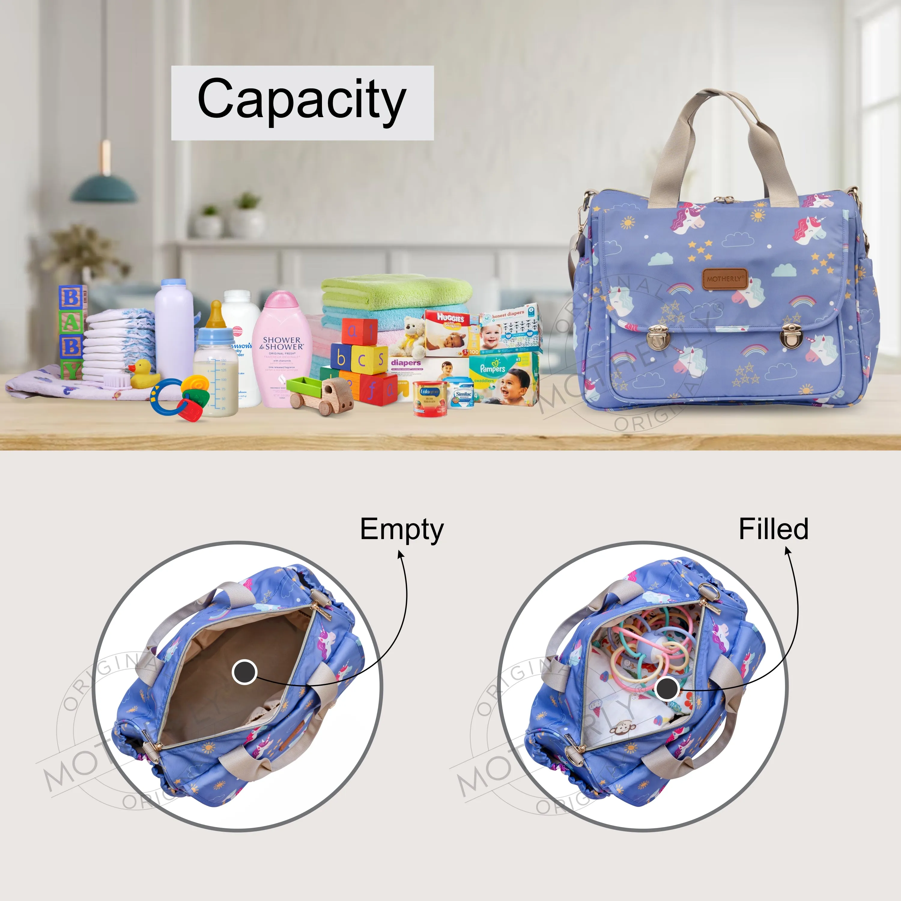 Motherly Glory Tote Diaper Bag for Mothers for Travel, Maternity Bag for Newborn Baby, Mothers Travelling Bag, Multiple Pocket Water Resistant Baby Bag, Hospital Bag for moms