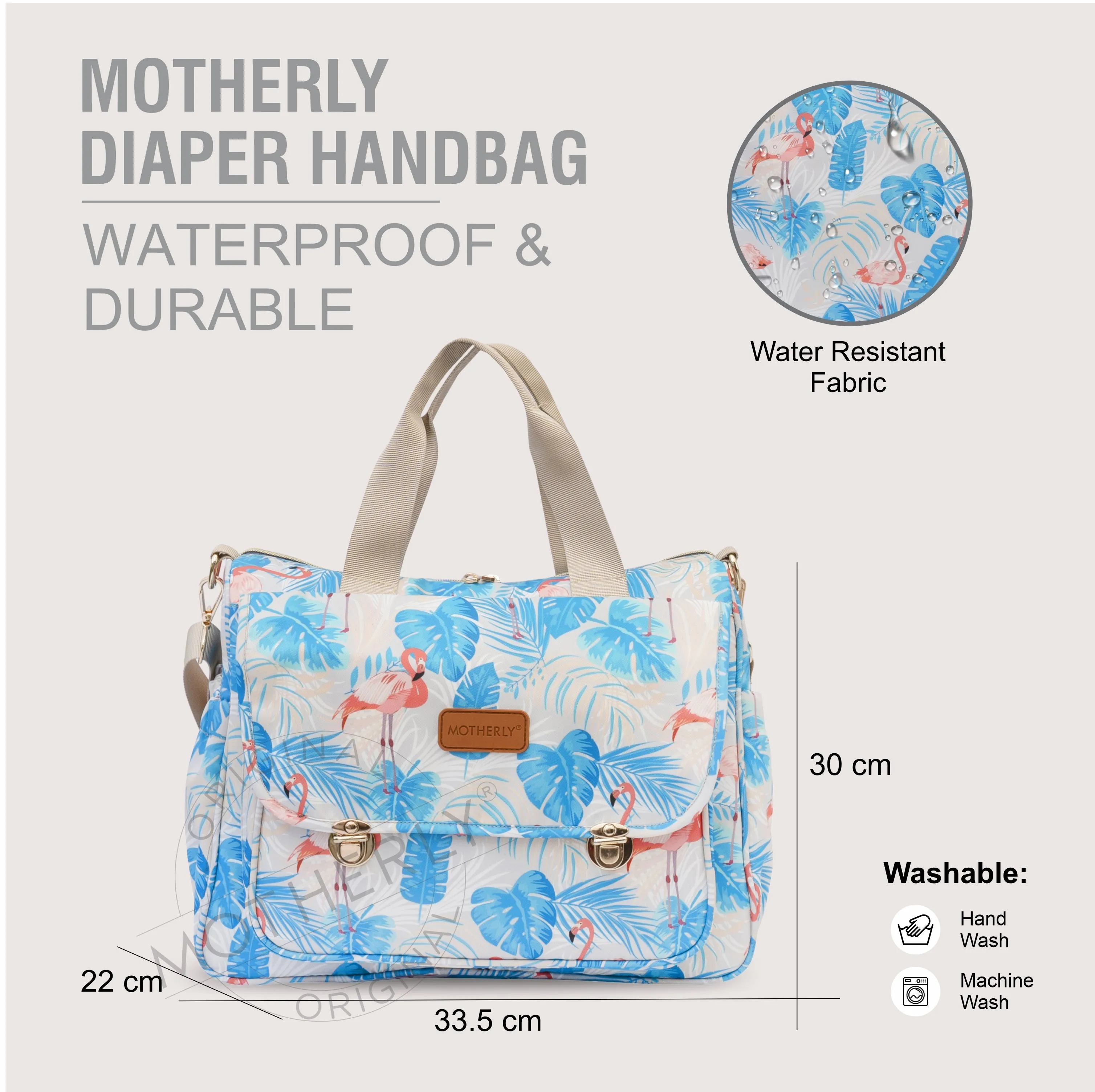 Motherly Glory Tote Diaper Bag for Mothers for Travel, Maternity Bag for Newborn Baby, Mothers Travelling Bag, Multiple Pocket Water Resistant Baby Bag, Hospital Bag for moms