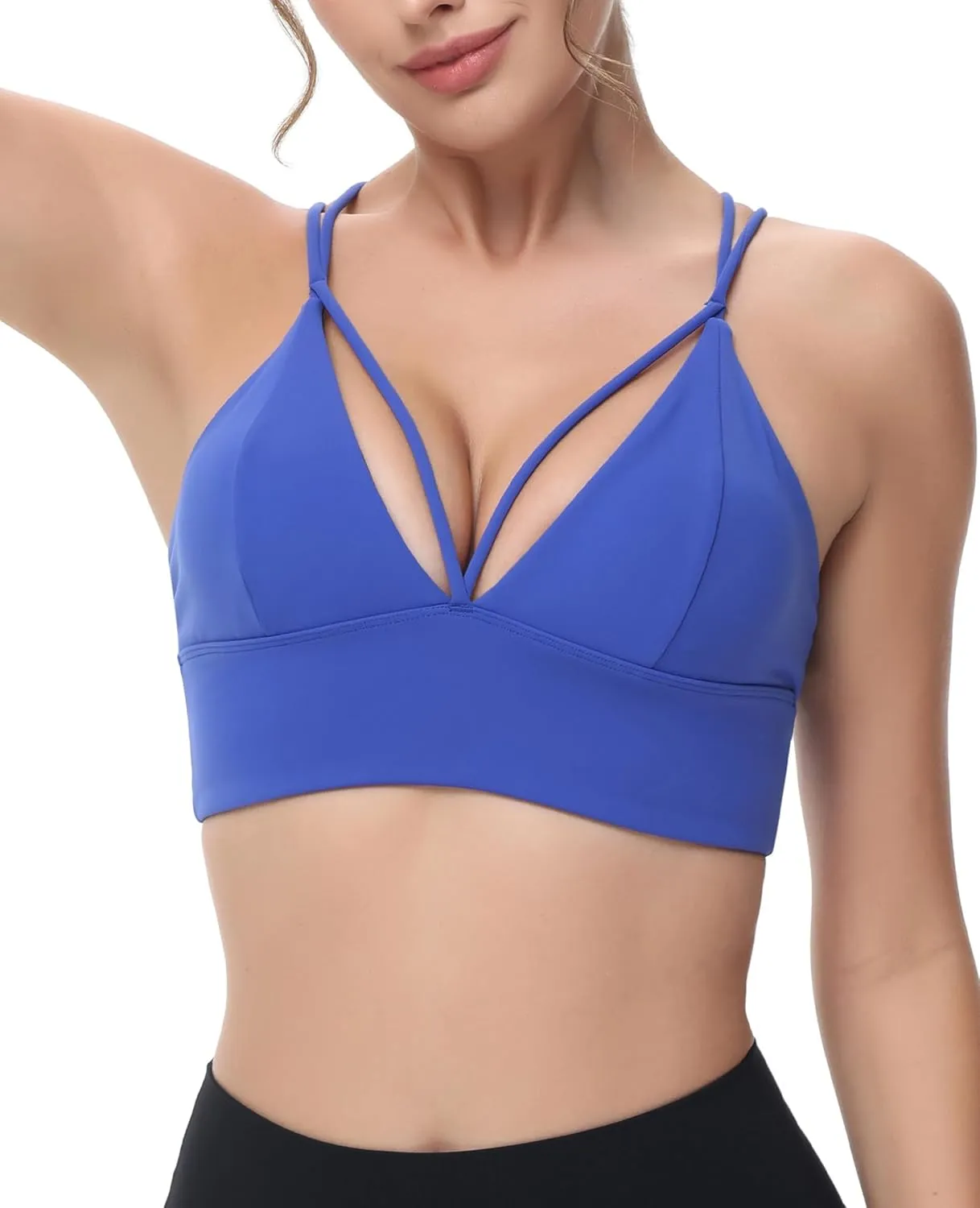 MotoRun Bralettes for Women, Strappy Sports Bra Push up Bralette Sexy Bras Rave Top