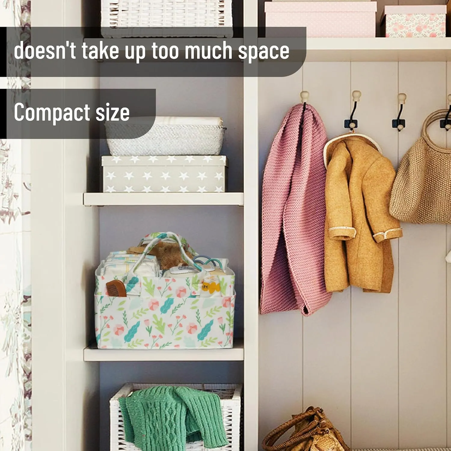 Mr. Pen- Baby Diaper Caddy Organizer, Blooming Palette, Diaper Organizer, Car Diaper Caddy, Baby Caddy Organizer, Portable Diaper Caddy, Diaper Organizer for Changing Table, Baby Organizer for Nursery