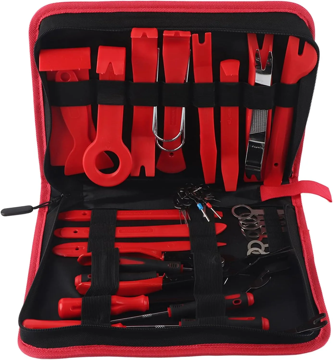 Multi Functional Car Trim Removal Tool Kit for Audio Radio Door Decor Panel, Includes Pry Bar and Other Hand Tools, Ergonomic, Durably and Portable