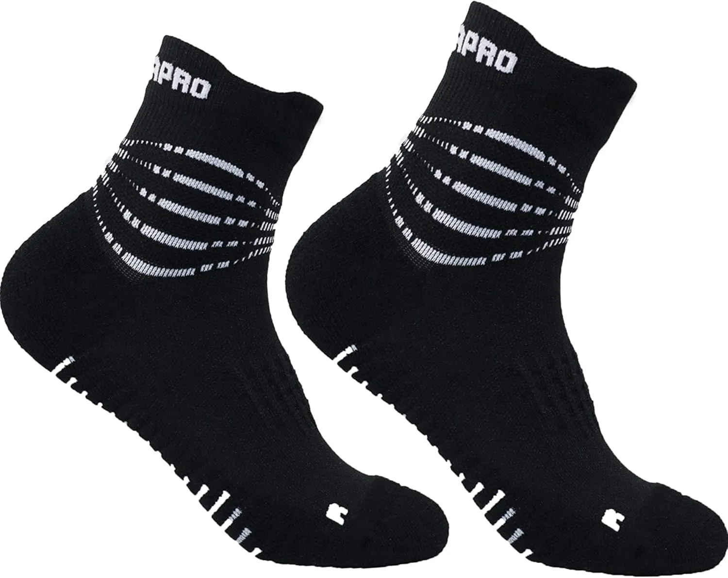 Multi-Task Ankle Compression Socks w/Moisture-Wicking Germanium Infused Fiber   CoolMax for Men & Women 2 Pairs