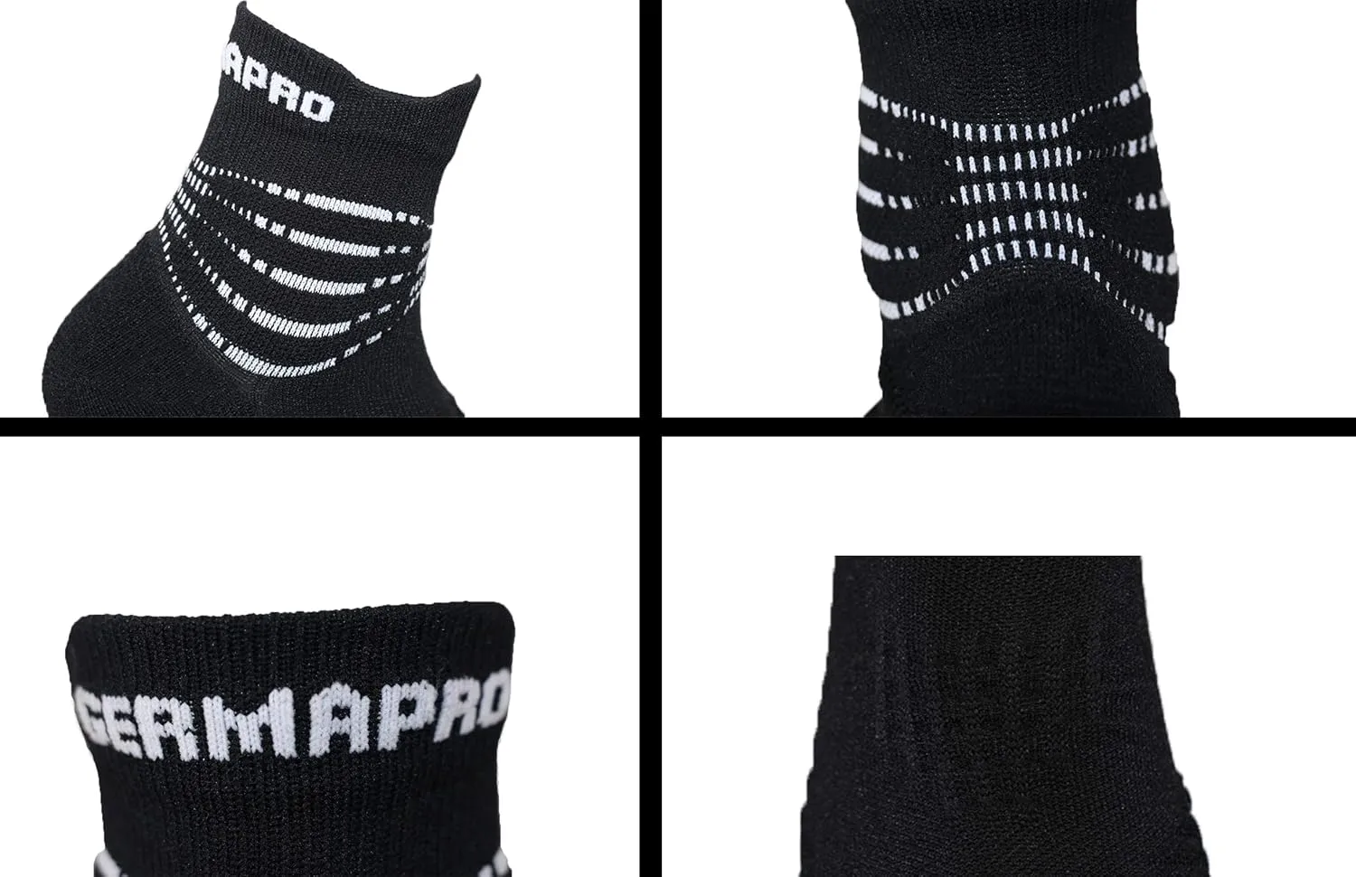 Multi-Task Ankle Compression Socks w/Moisture-Wicking Germanium Infused Fiber   CoolMax for Men & Women 2 Pairs
