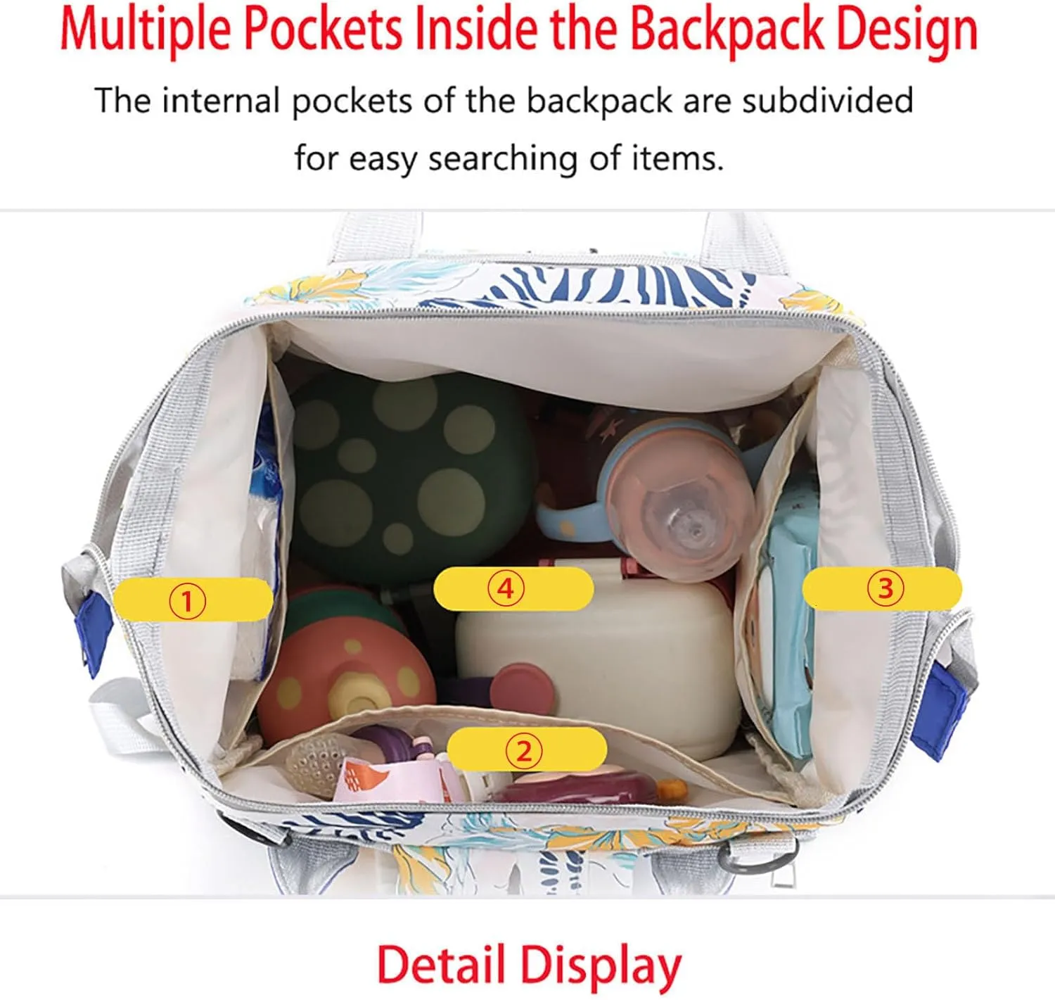 MultiFunction Baby Diaper Bag Backpack Anti Theft Travel Bag with Insulated Pockets Convenient Side Tissue Pocket (Golden Wheat Wave)