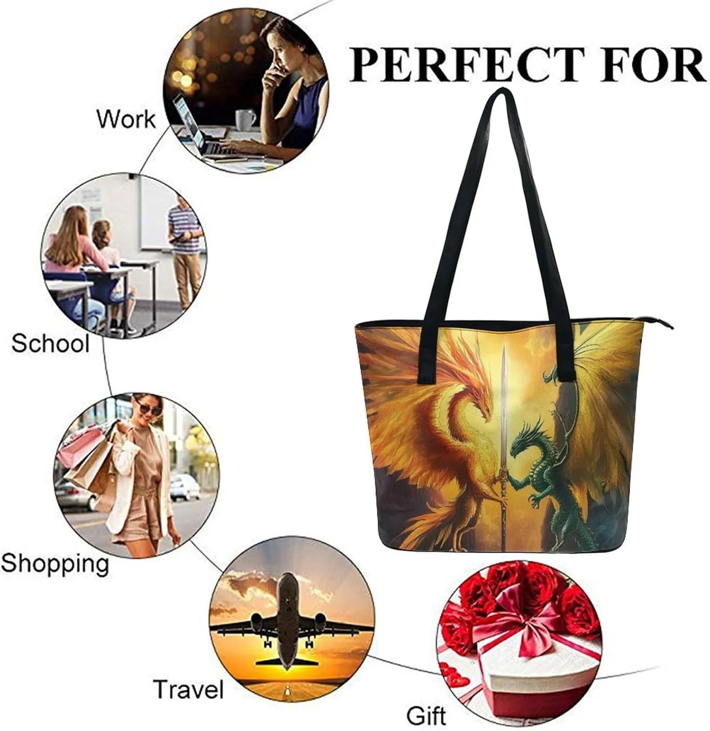 Multifunction Tote Handbags Casual Purse Bags for Women Travel Shoulder Bag