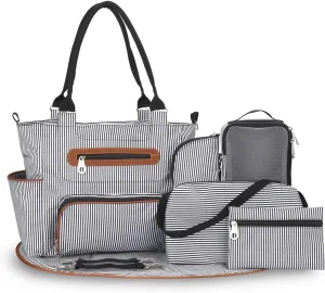 Multifunctional Baby Diaper Bag Set - 8Pcs Baby Nappy Diaper Bags for Mom and Dad
