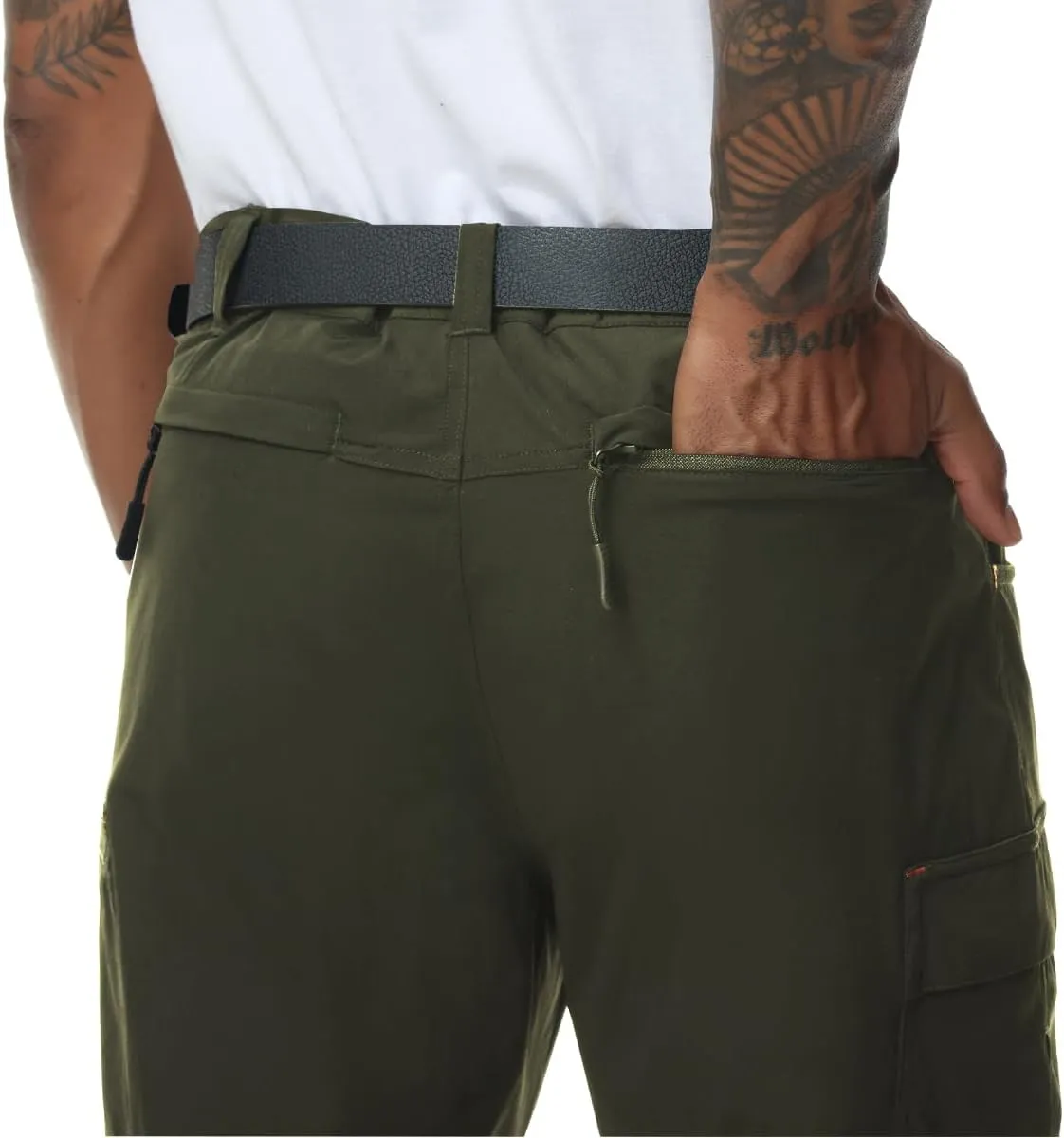 Muscle Killer Men's Hiking Pants Outdoor Quick Dry Lightweight Waterproof Windproof Fishing Mountain Pants 6 Zipper Pockets