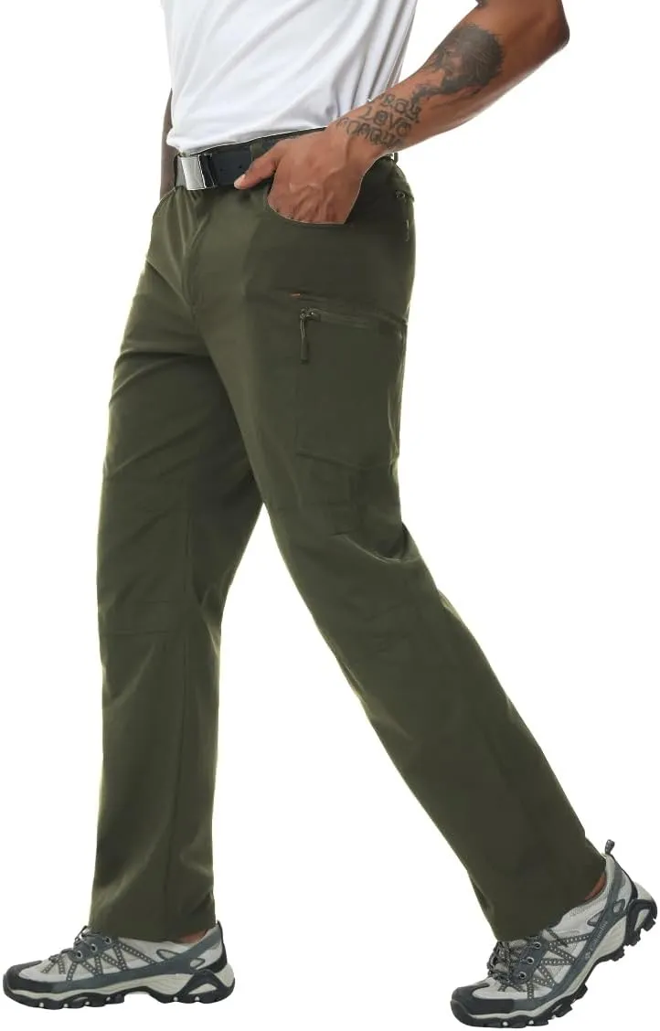 Muscle Killer Men's Hiking Pants Outdoor Quick Dry Lightweight Waterproof Windproof Fishing Mountain Pants 6 Zipper Pockets