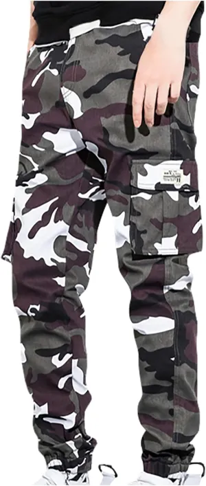 Muscularfit Camo Pants Men 2023 Regular Big and Tall Multi Pockets Camouflage Cargo Pants Casual Loose Work Utility Trousers