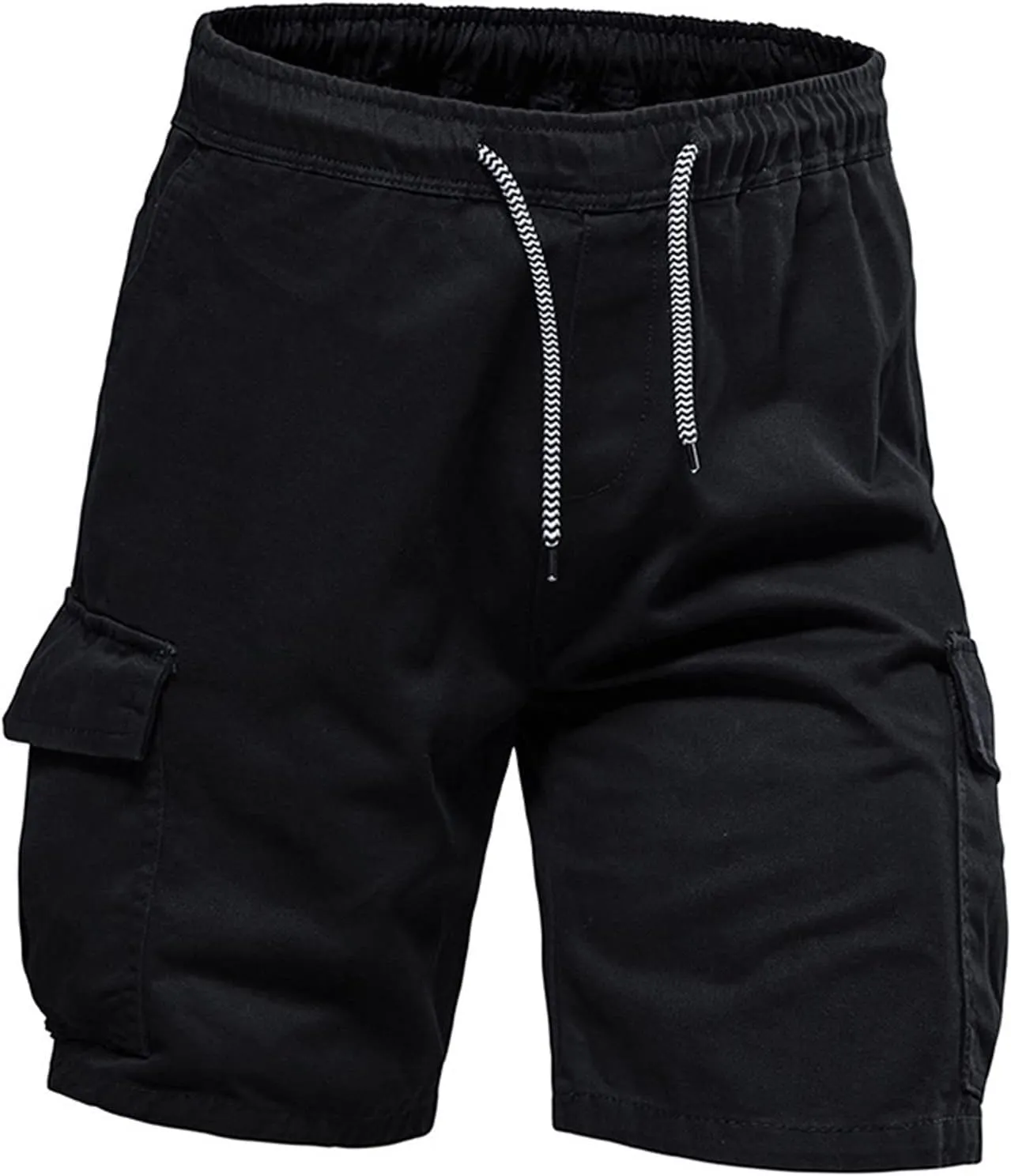 Muscularfit Cargo Shorts for Men 2024 Trendy Cotton Multi Pocket Tooling Shorts Casual Elastic Waist Drawstring Sport Shorts