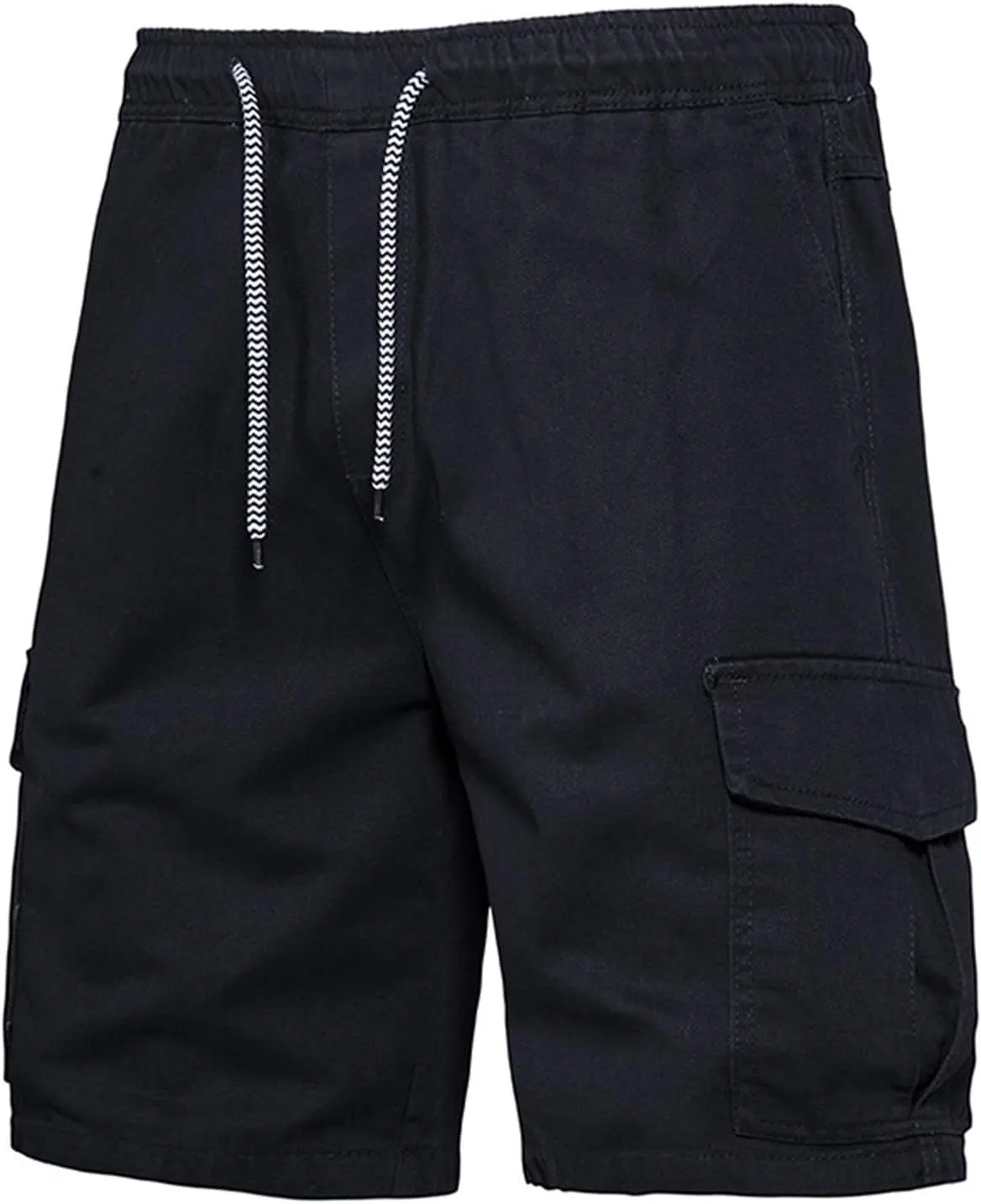 Muscularfit Cargo Shorts for Men 2024 Trendy Cotton Multi Pocket Tooling Shorts Casual Elastic Waist Drawstring Sport Shorts