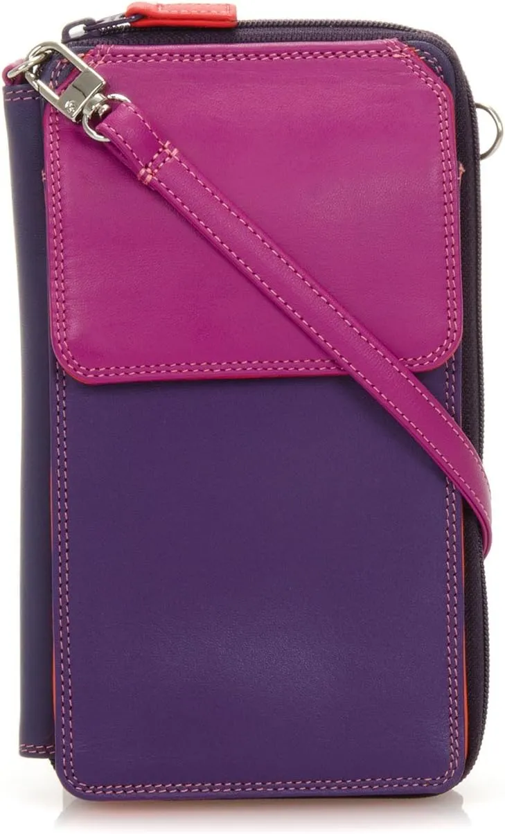 mywalit Multi-Color Purse With Shoulder Strap | 16 Cards, Phone & Coin Pockets