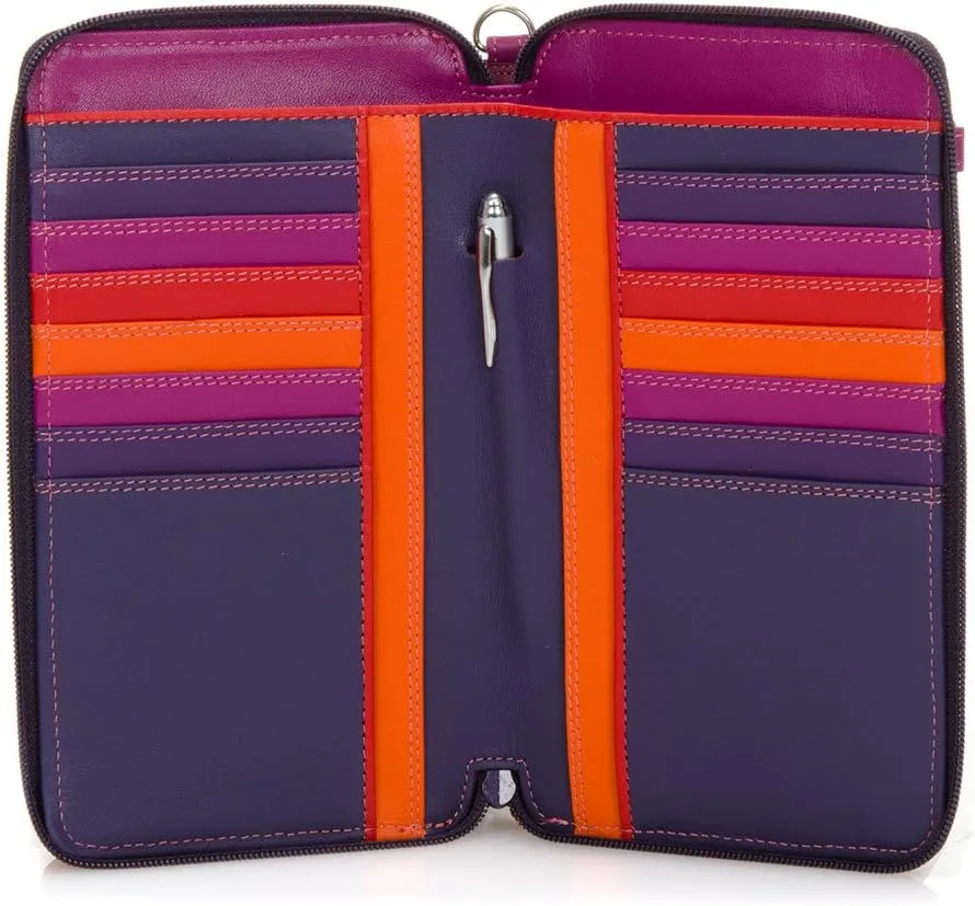 mywalit Multi-Color Purse With Shoulder Strap | 16 Cards, Phone & Coin Pockets
