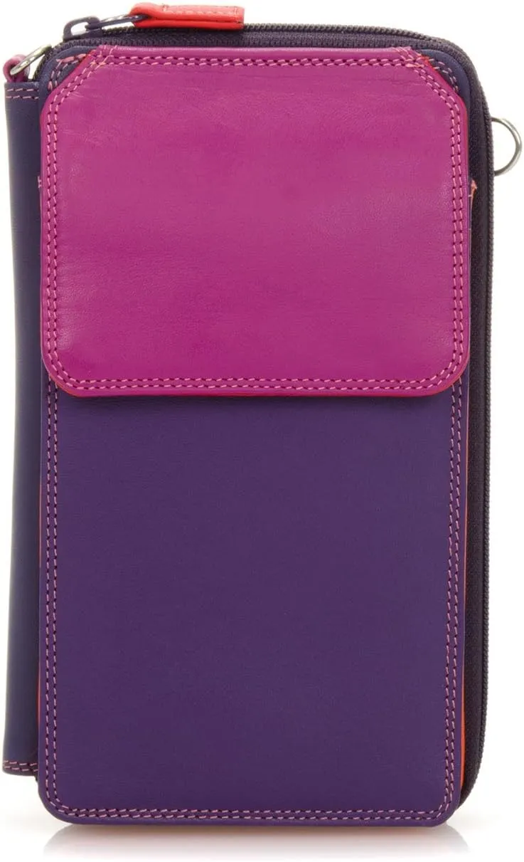 mywalit Multi-Color Purse With Shoulder Strap | 16 Cards, Phone & Coin Pockets