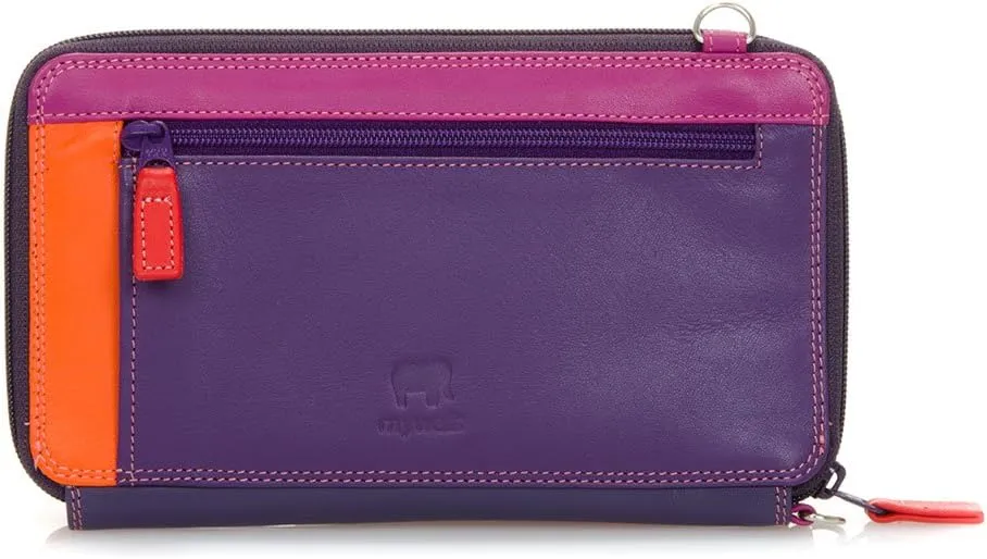 mywalit Multi-Color Purse With Shoulder Strap | 16 Cards, Phone & Coin Pockets