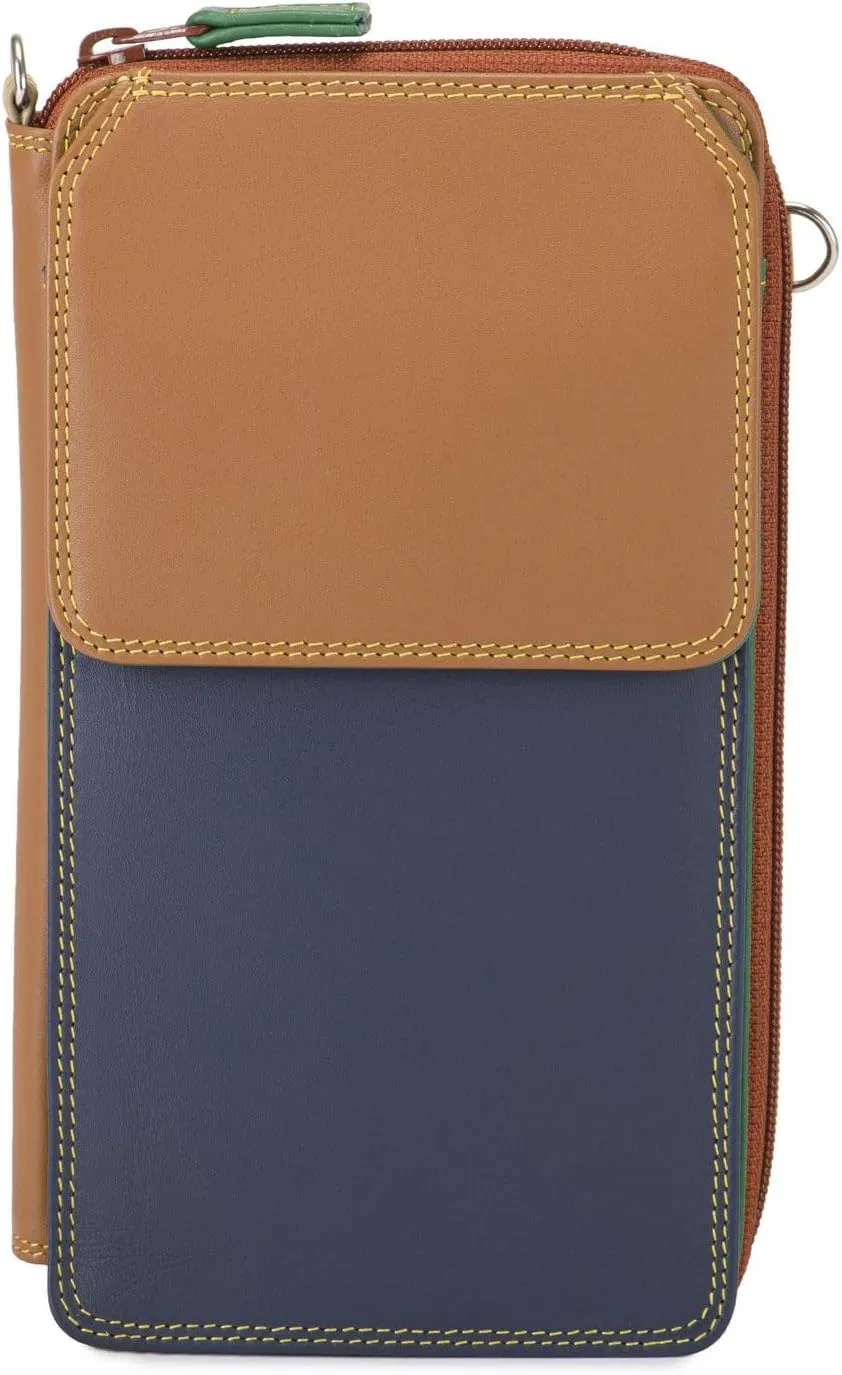 mywalit Multi-Color Purse With Shoulder Strap | 16 Cards, Phone & Coin Pockets