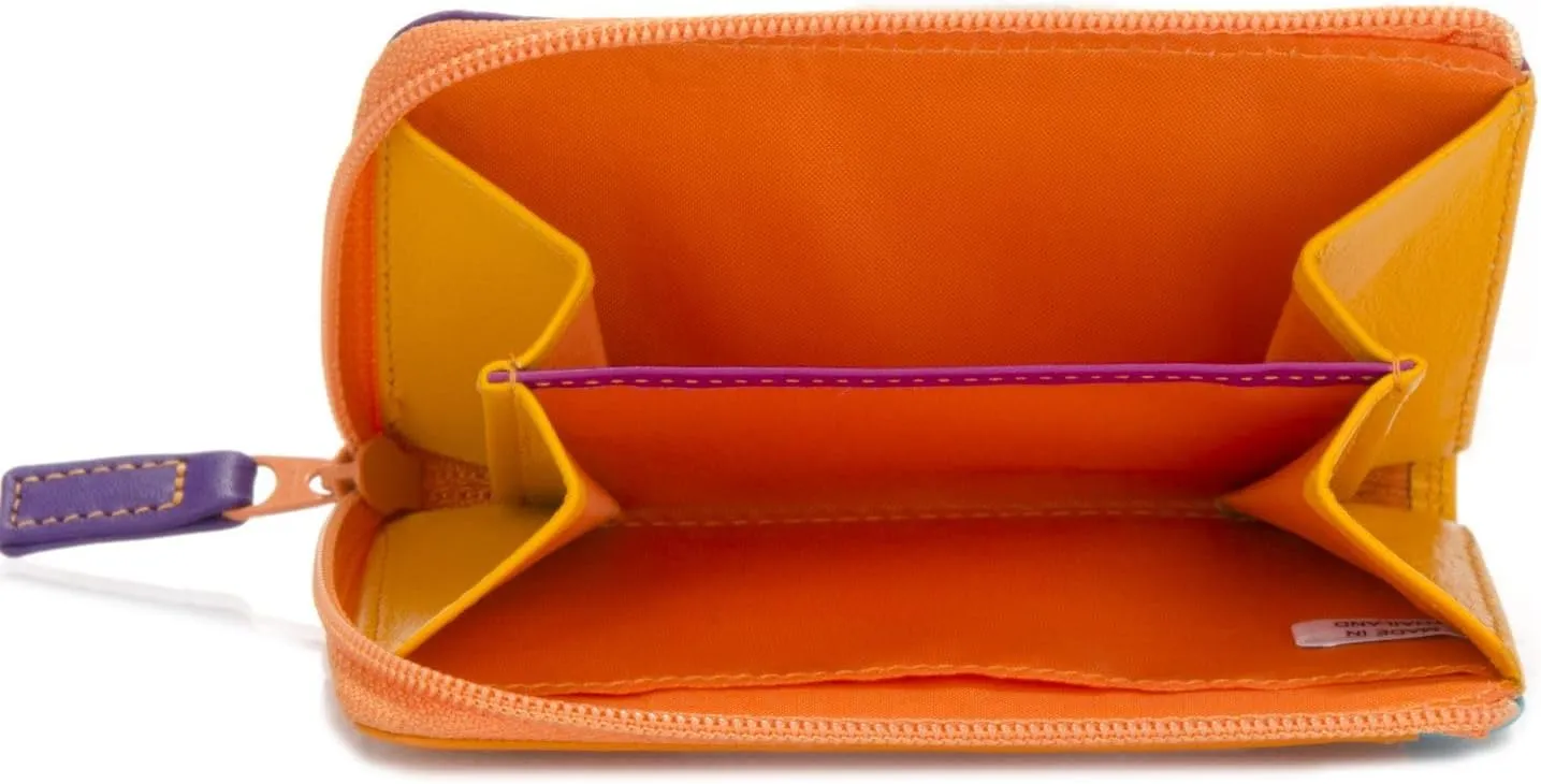 mywalit Small Zip Leather Purse | 3 Card Slots | ID Window & Coin Pocket | Copacabana | Stylish & Compact Accessory for Men & Women | Perfect for Everyday Use