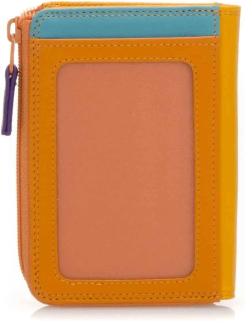 mywalit Small Zip Leather Purse | 3 Card Slots | ID Window & Coin Pocket | Copacabana | Stylish & Compact Accessory for Men & Women | Perfect for Everyday Use