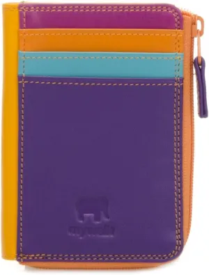 mywalit Small Zip Leather Purse | 3 Card Slots | ID Window & Coin Pocket | Copacabana | Stylish & Compact Accessory for Men & Women | Perfect for Everyday Use